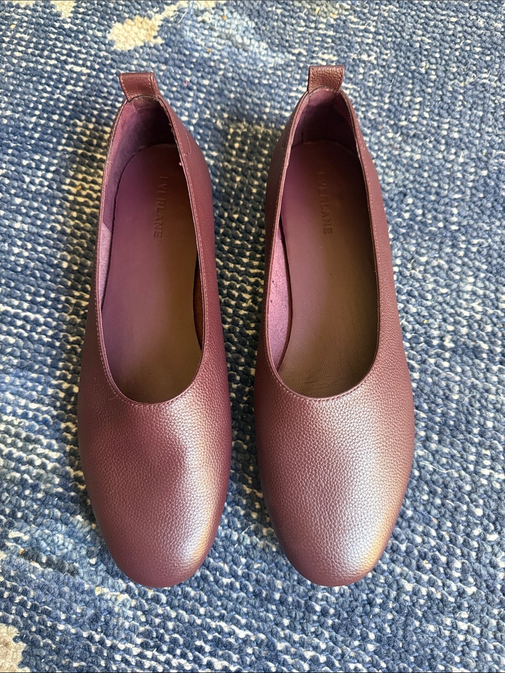 Everlane Women's Burgundy Leather Day Glove Flats size 11